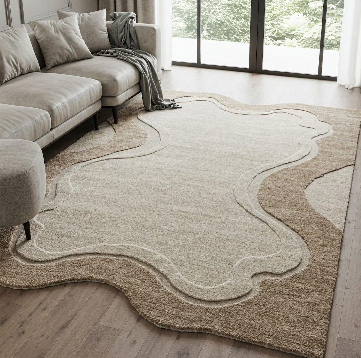Elegant Abstract Living Room Rug