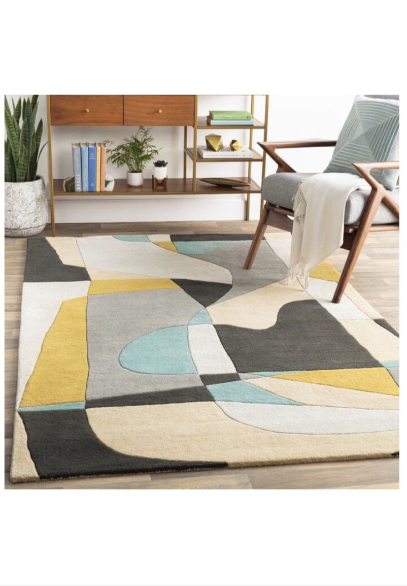 Abstract Geometric Living Room Rug