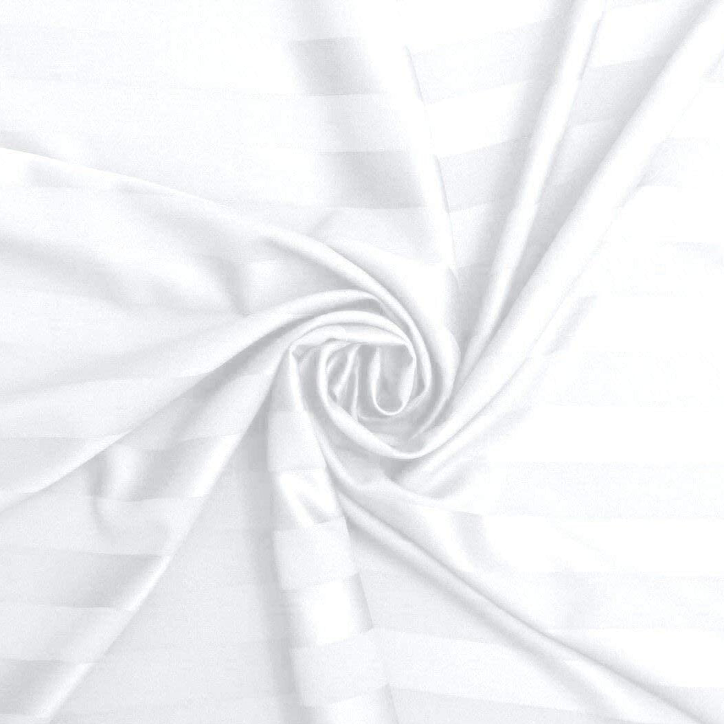 100% Pure Cotton Solid Stripe Bedsheet (410 Thread Count)