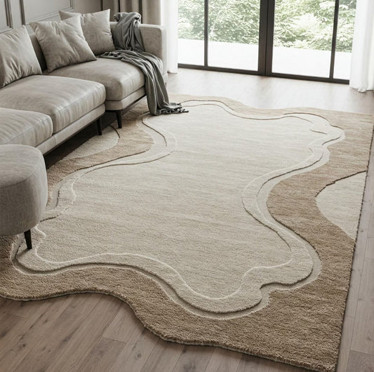 Elegant Abstract Living Room Rug