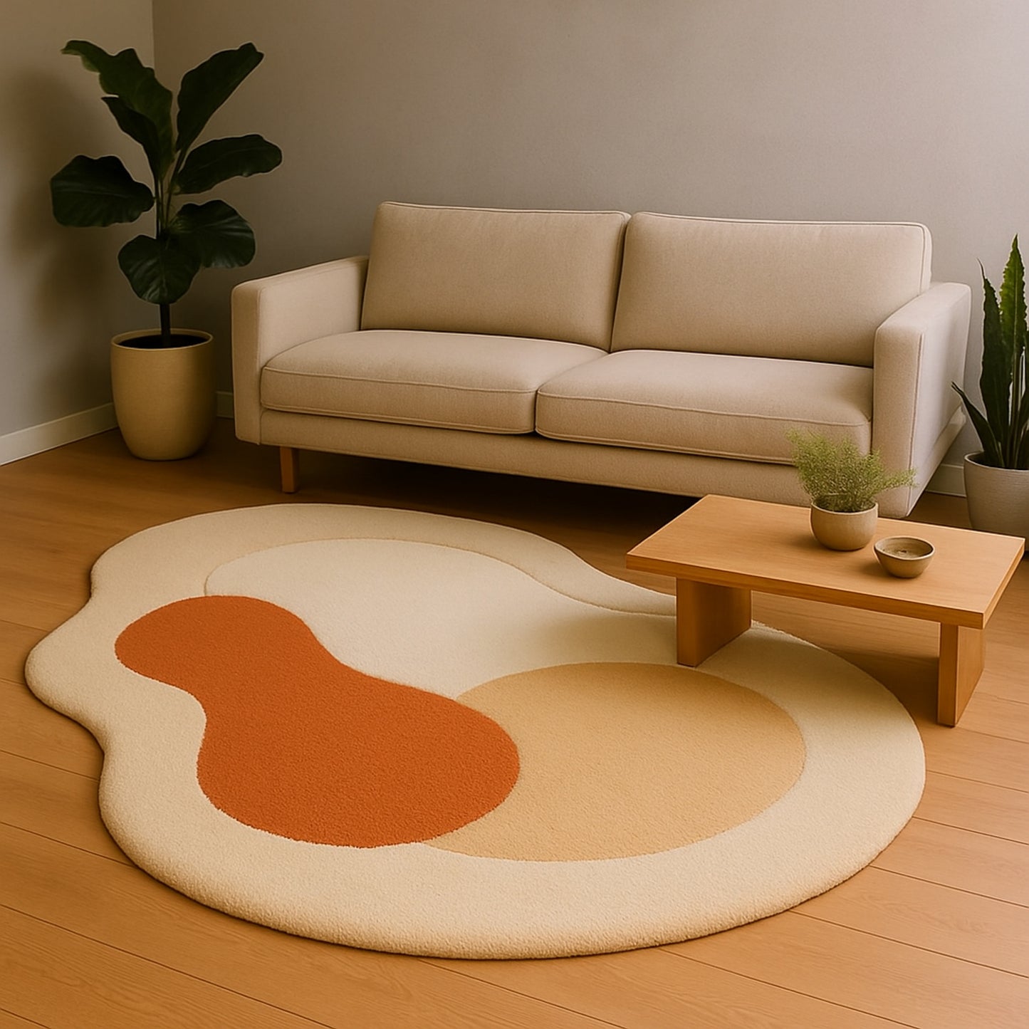 Elegant Abstract Living Room Rug