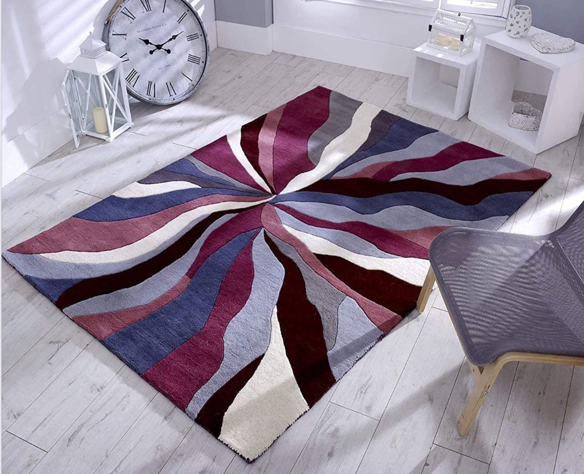Swirls Contemporary Living Room Rug