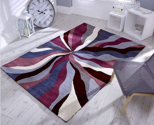 Swirls Contemporary Living Room Rug