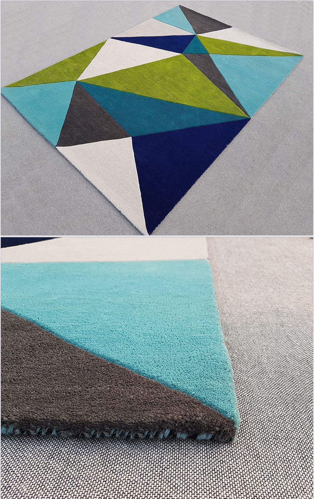 Modern Geometric Artistry Living Room Rug