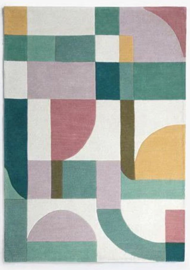 Modern Geometric Artistry Living Room Rug