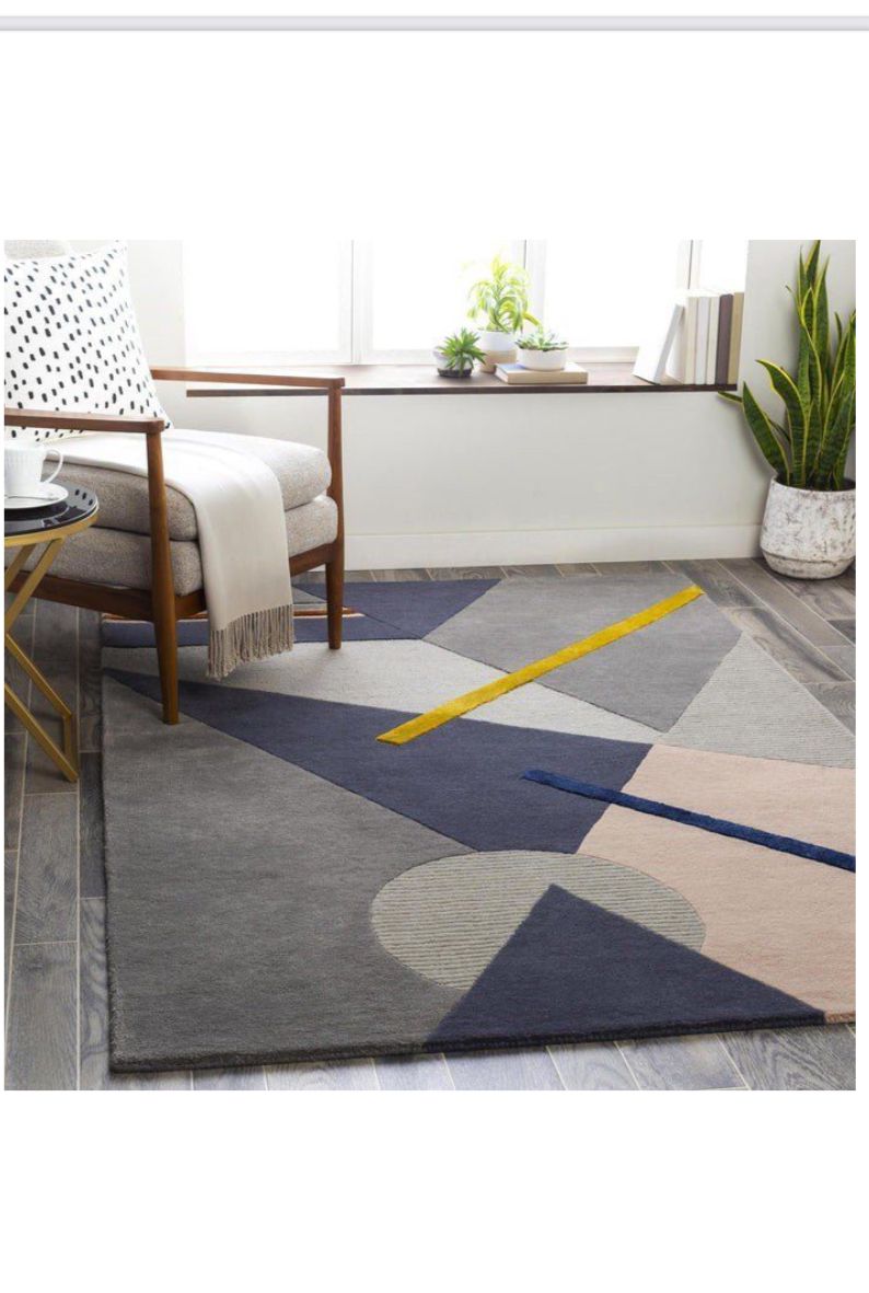 Modern Geometric Artistry Living Room Rug