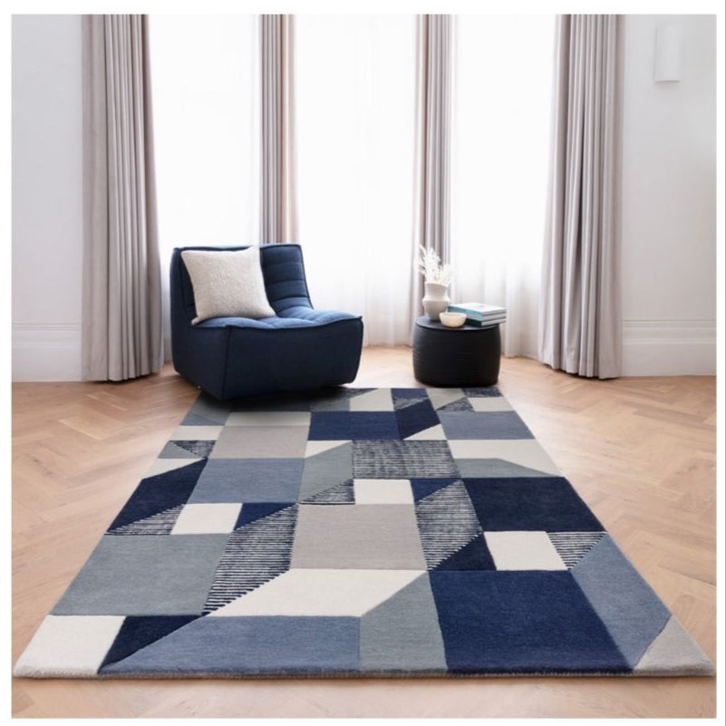 Modern Geometric Artistry Living Room Rug