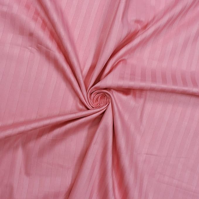 100% Pure Cotton Solid Stripe Bedsheet (410 Thread Count)